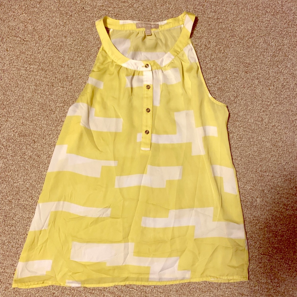 Banana Republic medium yellow white geometric tank